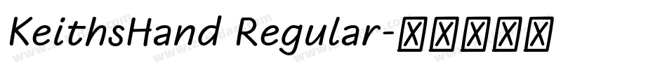 KeithsHand Regular字体转换